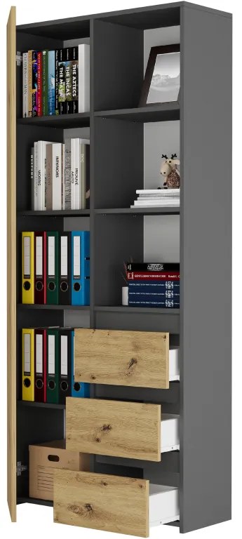 Raft de birou cu sertare MODERN B-80-S3 - diferite variante de culoare Alb