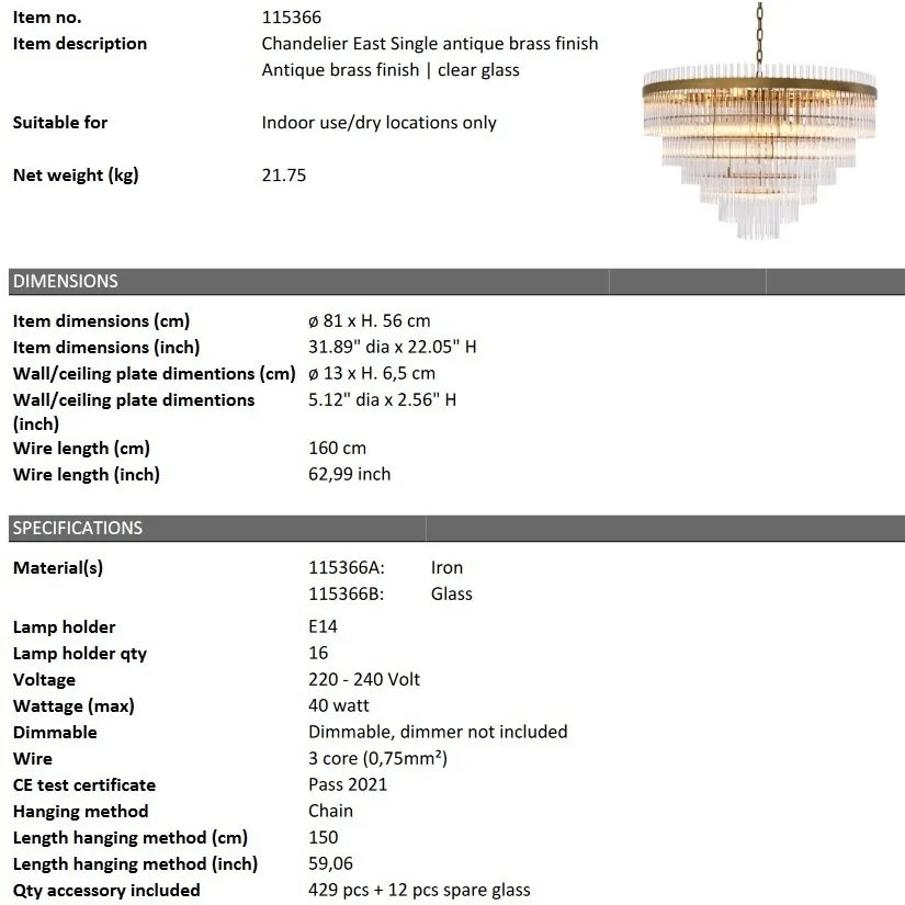 Lustra suspendata design LUX East Single