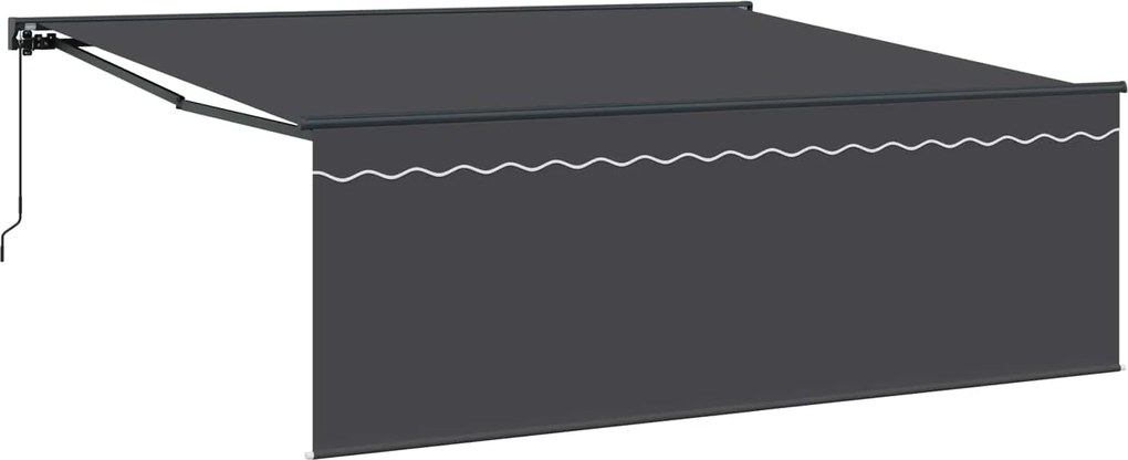 vidaXL Cadru de copertină Manual Galben și alb 350 x 250 cm