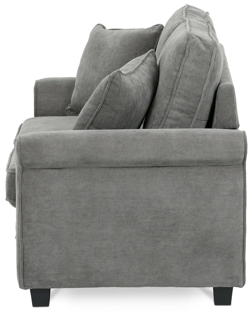 Canapea cu două locuri ASB-4170 GREY2, manșetă,gri
