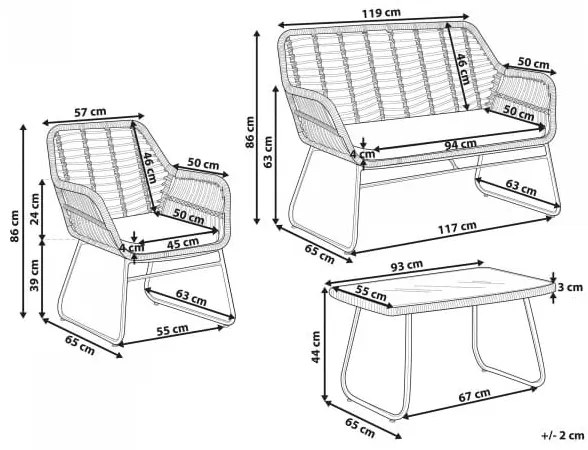 Set mobilier de gradina MARBELLA