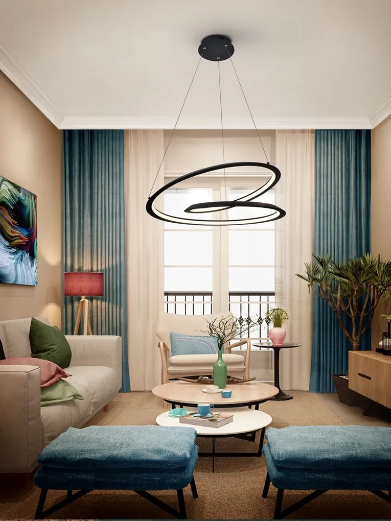 Lustra LED design ultra-modern Looping 60cm