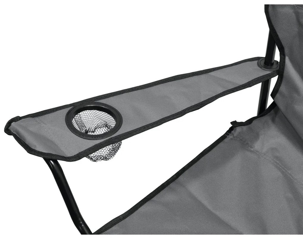 Scaun pliabil de camping Cattara 13447 Bari, gri ,49 x 39 x 84 cm