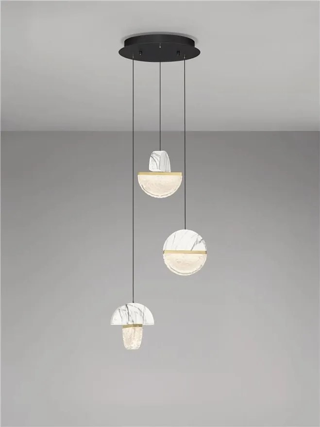 Lustra decorativa cu 3 pendule LED 2700K DORIN
