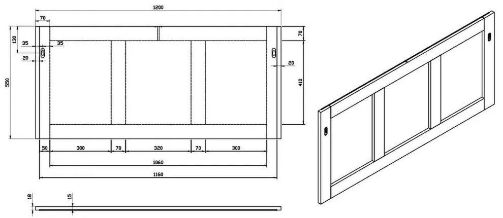 Oglindă de perete Elois 120
