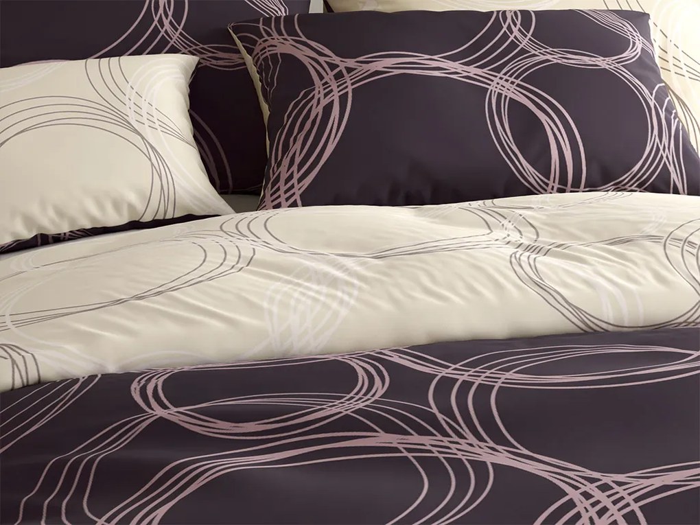 Lenjerie de pat din bumbac BUBBLES BLEND negru Dimensiune lenjerie de pat: 70 x 90 cm | 140 x 200 cm