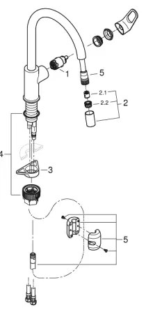GROHE 30569000 - Baterie START FLOW pentru chiuvetă, 357 mm, crom lucios