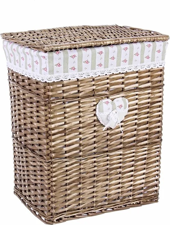 Cos rufe din rattan maro Shantel 45 cm x 33 cm x 56 h