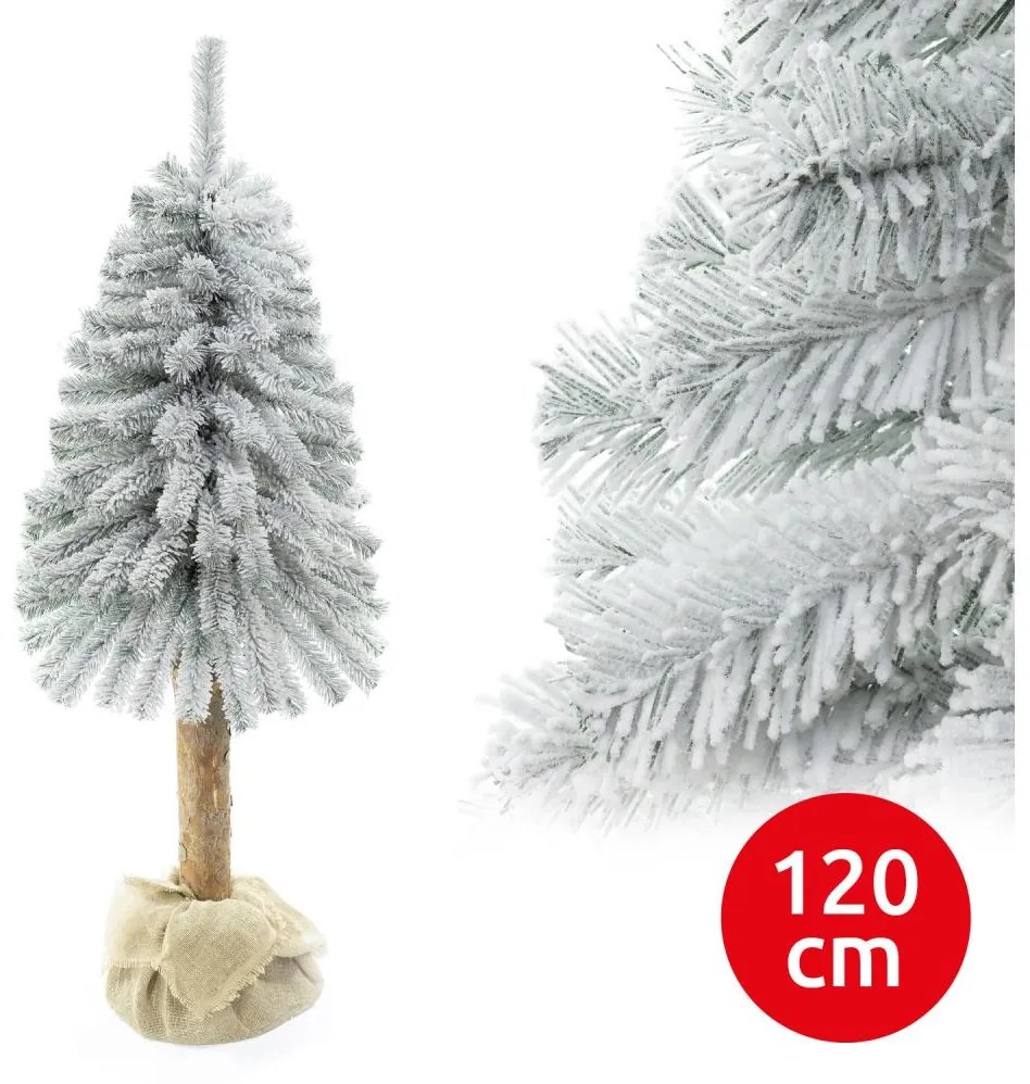 Pom de Crăciun pe trunchi NATURAL WITH SNOW 120 cm brad