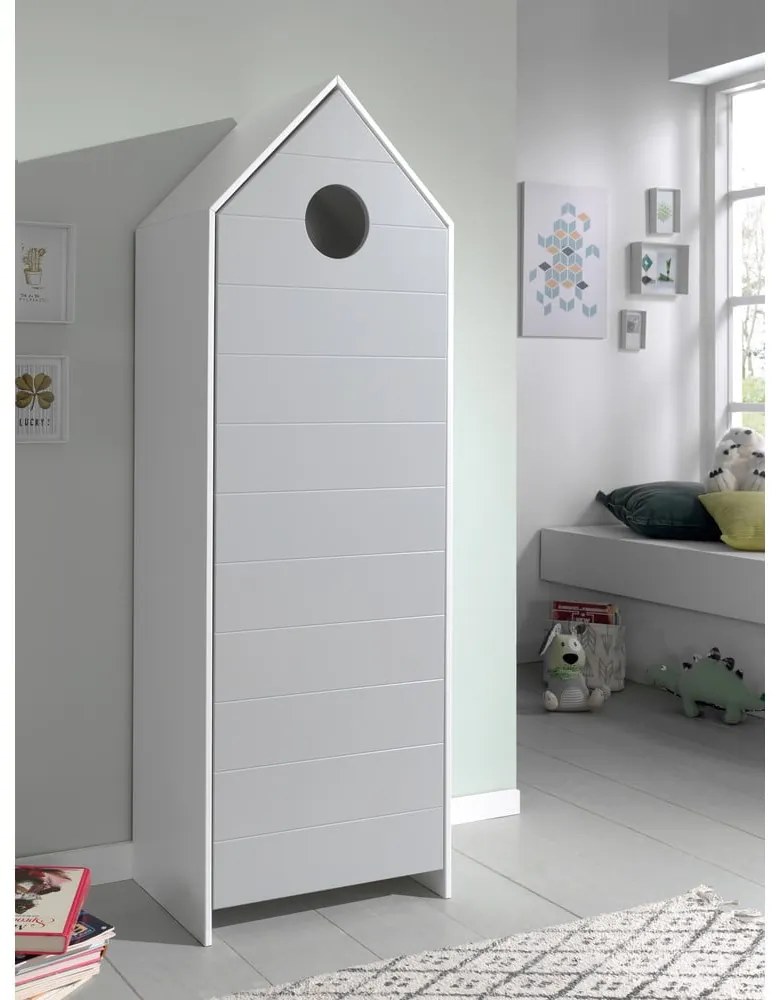 Șifonier de copii alb/gri deschis 115x171,5 cm CASAMI – Vipack