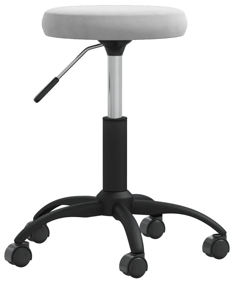 vidaXL Scaun de bucătărie, gri deschis, catifea