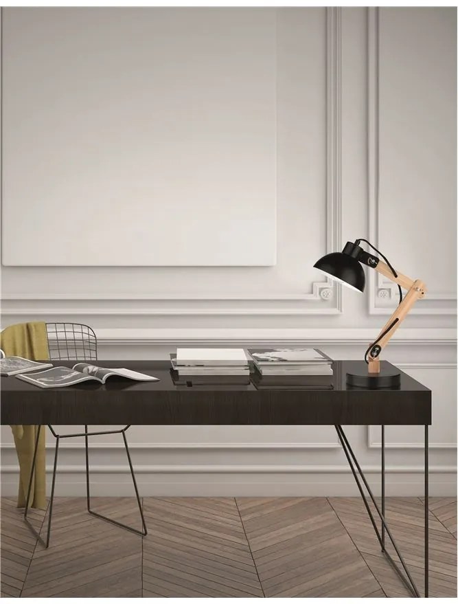 Lampa de birou cu brat articulat Lila negru NVL-671602