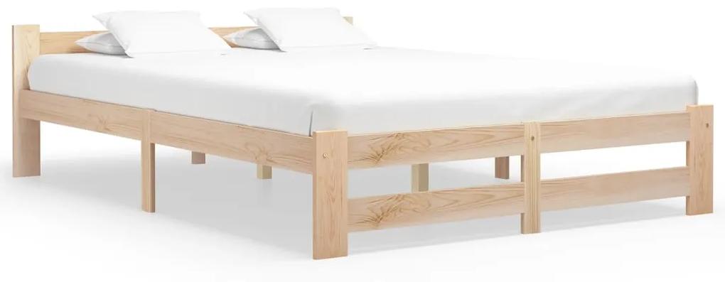 321994 vidaXL Cadru de pat, 140 x 200 cm, lemn masiv de pin