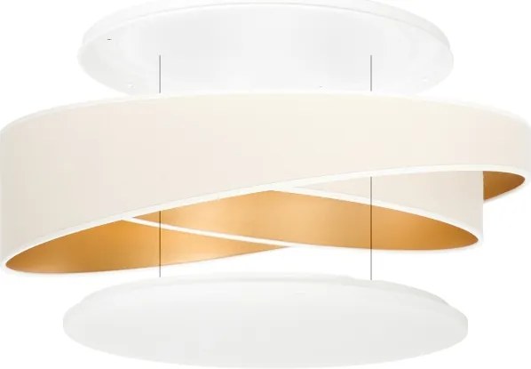 BRILAGI- plafonieră LED VELVET TWIST LED/24W/230V 4000K Ø 55 cm alb/auriu