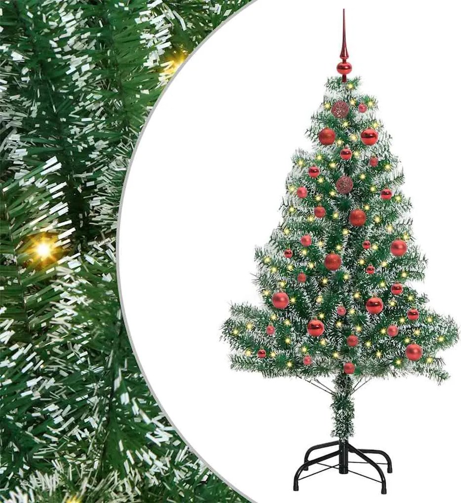 vidaXL Pom de Crăciun artificial cu zăpadă imitată și lumină LED