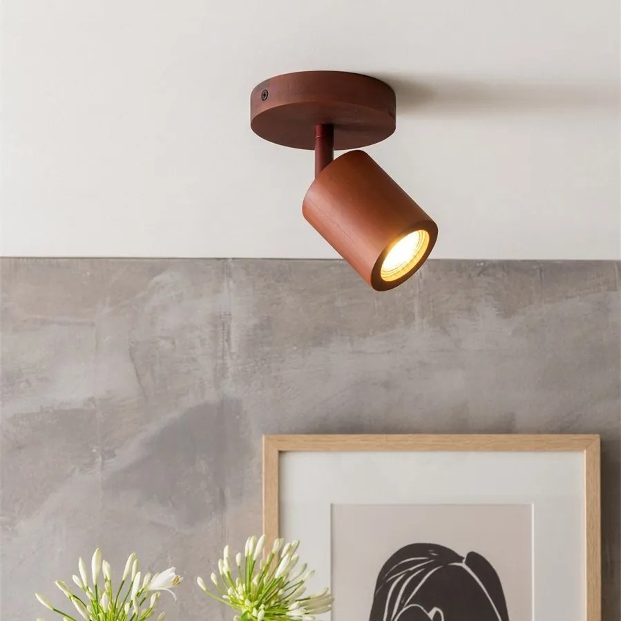 Spot aplicat directionabil din bambus maro Java