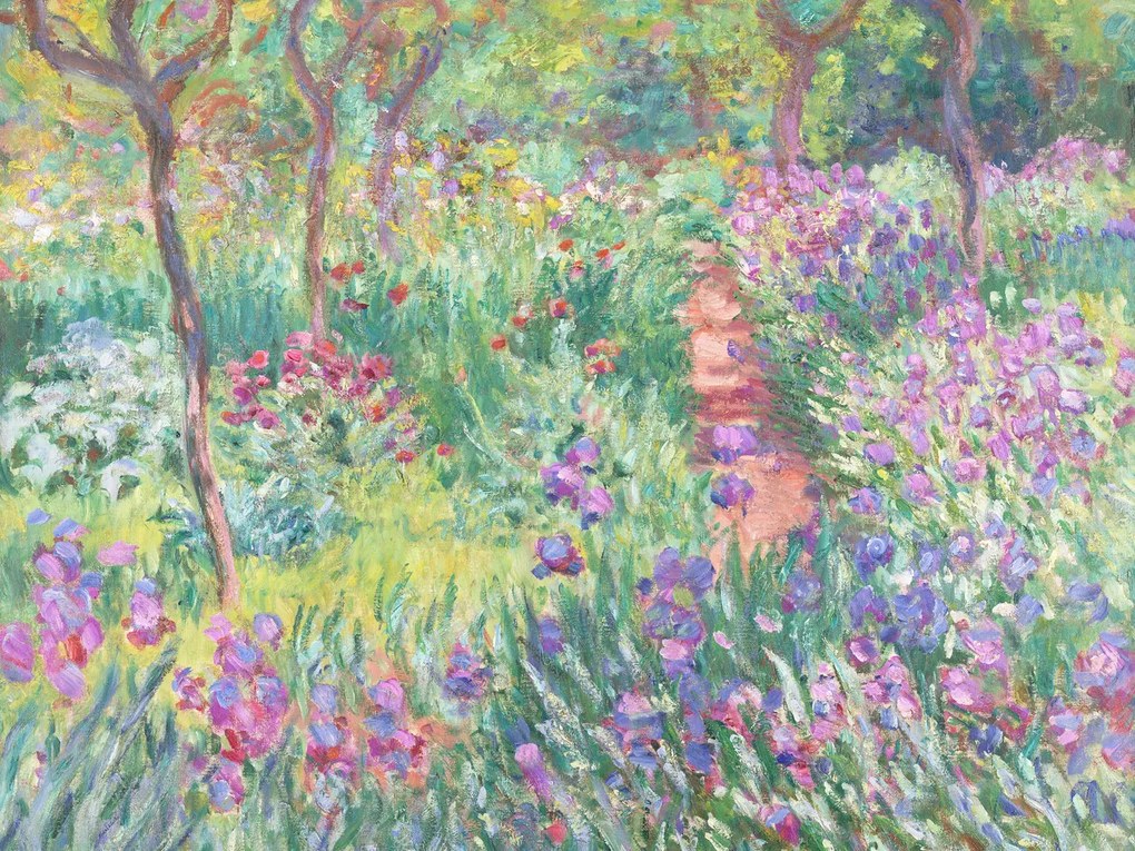 Artă imprimată The Garden in Giverny - Claude Monet, (40 x 30 cm)
