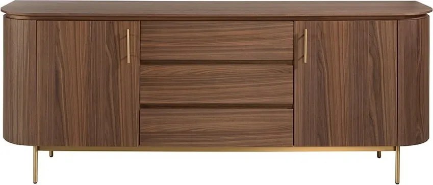Comoda moderna design LUX Wood and Gold