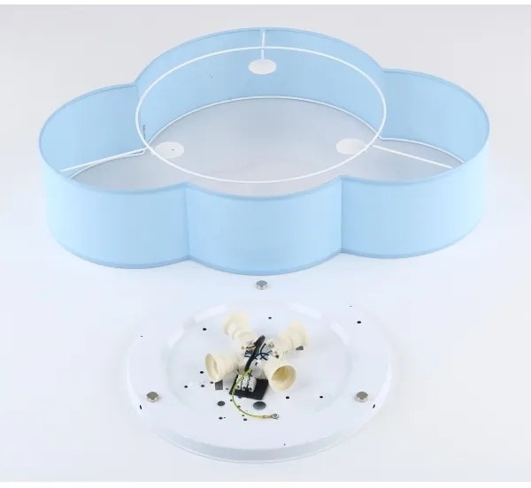 Brilagi - Plafonieră pentru copii NIMBUS 4xE27/15W/230V 46x63 cm, albastră