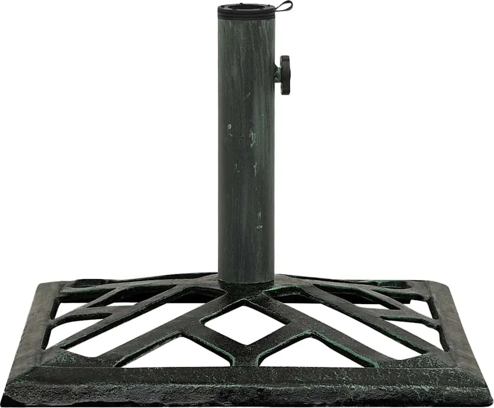 vidaXL Bază de umbrelă, verde, 44x44x31, fontă