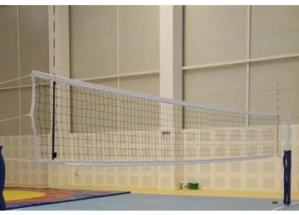 Fileu volei profesional 9,5x1 m anastasia sport, cablu din otel, 6 puncte prindere