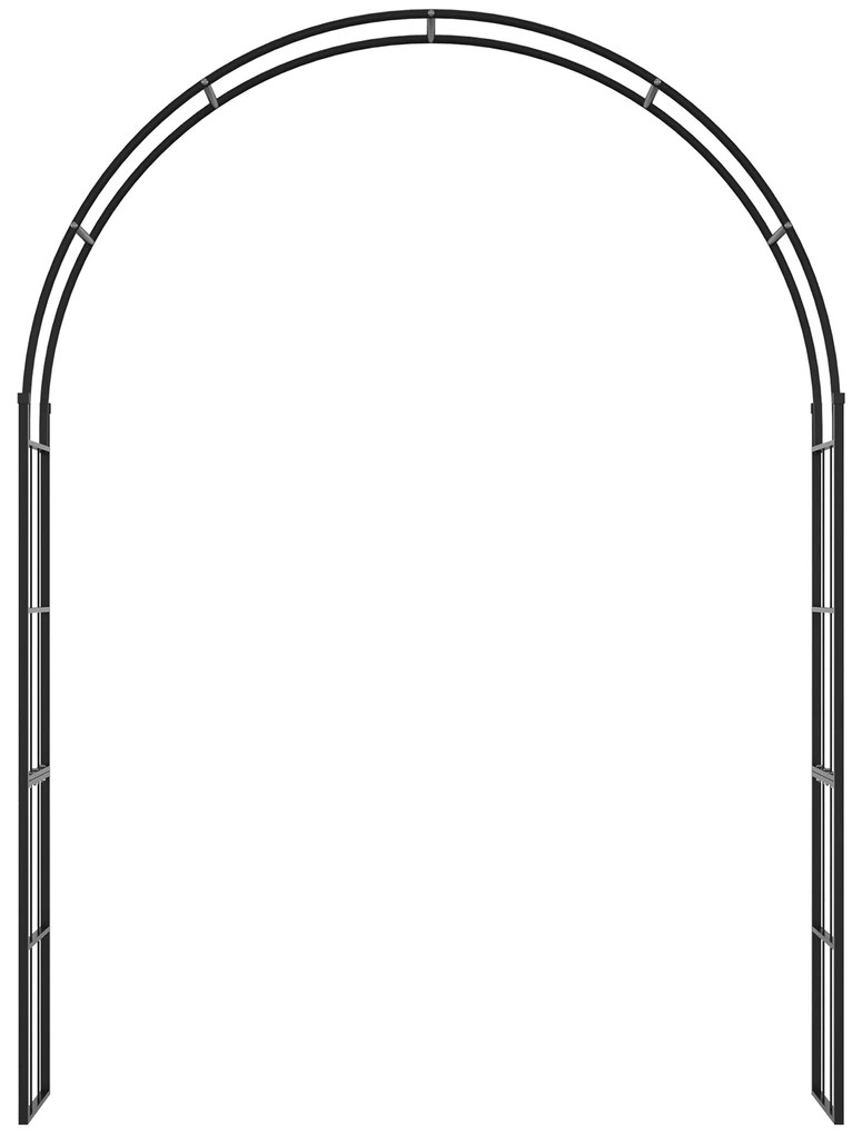 Outsunny Pergolă de Grădină pentru Cățărare Viță de Vie și Plante, 157x40x223 cm, Negru | Aosom Romania