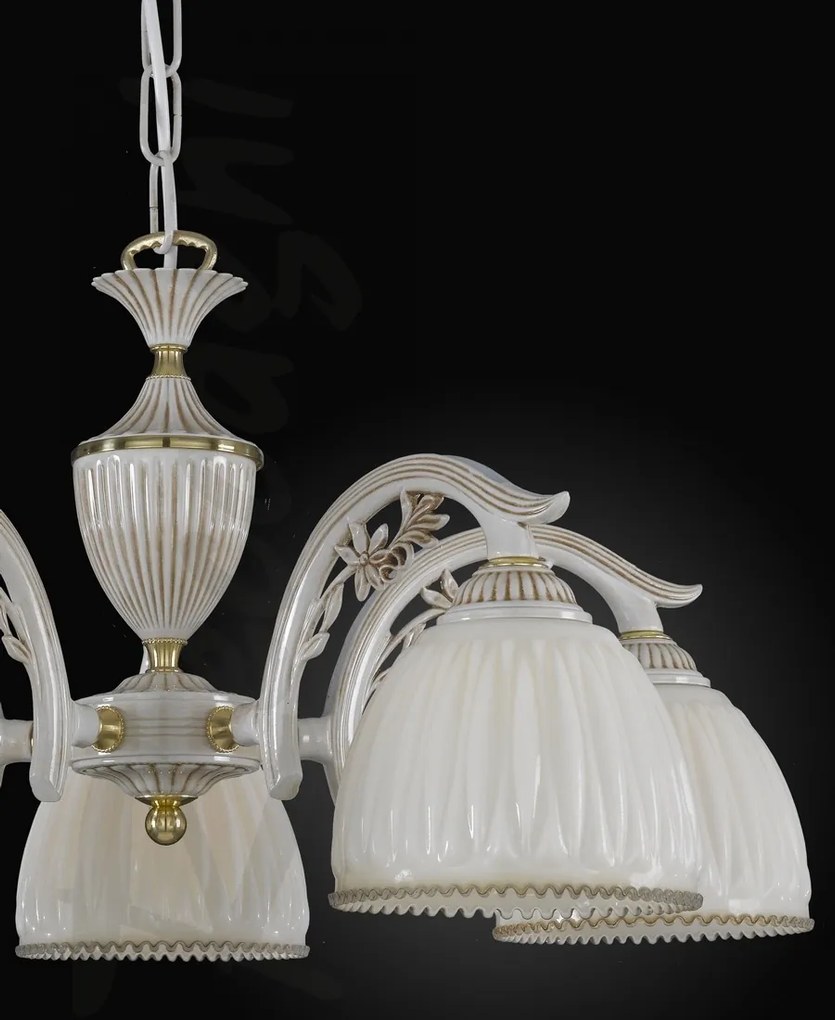 Candelabru cu 5 brate realizat manual design italian 9671