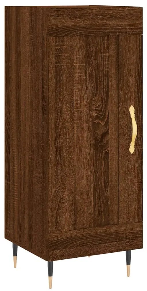 vidaXL Servantă, stejar maro, 34,5x34x90 cm, lemn compozit
