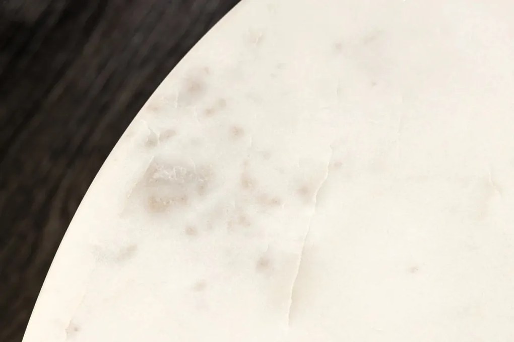 Masuta lemn de mango, marmura alba TRES CHIC 60cm