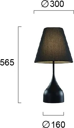 Lampă de masă MATINA 1xE27/40W/230V neagră