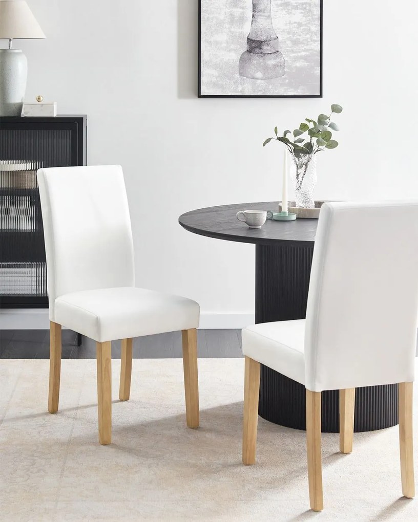 Set 2 buc. scaune pentru sufragerie Borway (alb). 1010057