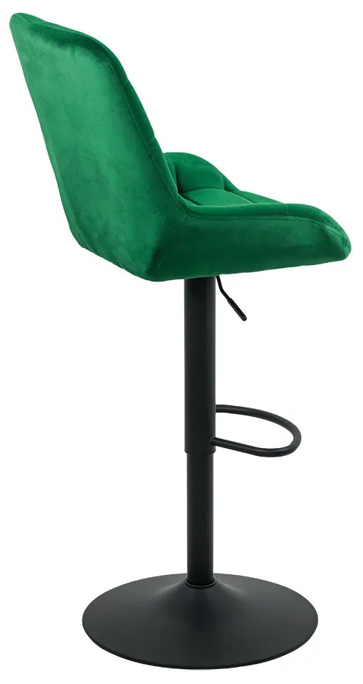 Scaun Bar Catifea ABS 145 Verde - Confortabil, Reglabil, Stabil