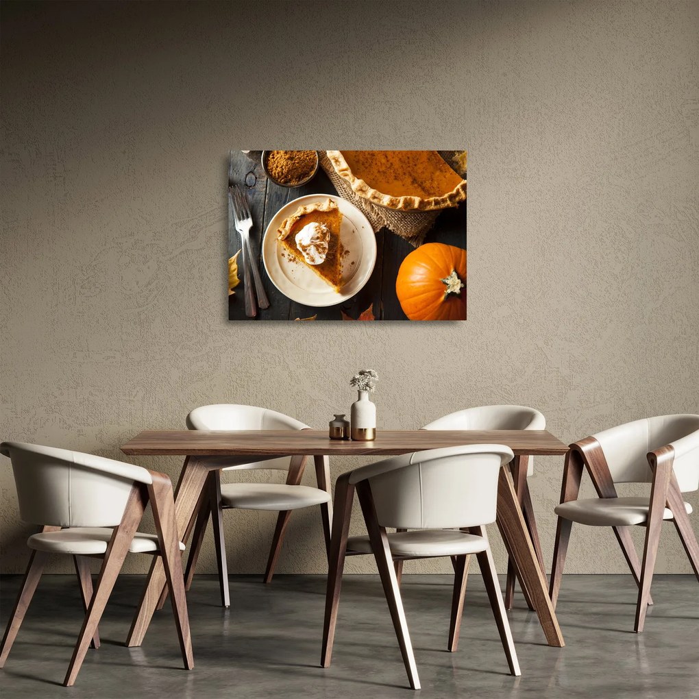 Tablou pe sticlă - Tort de toamnă (70x50 cm)