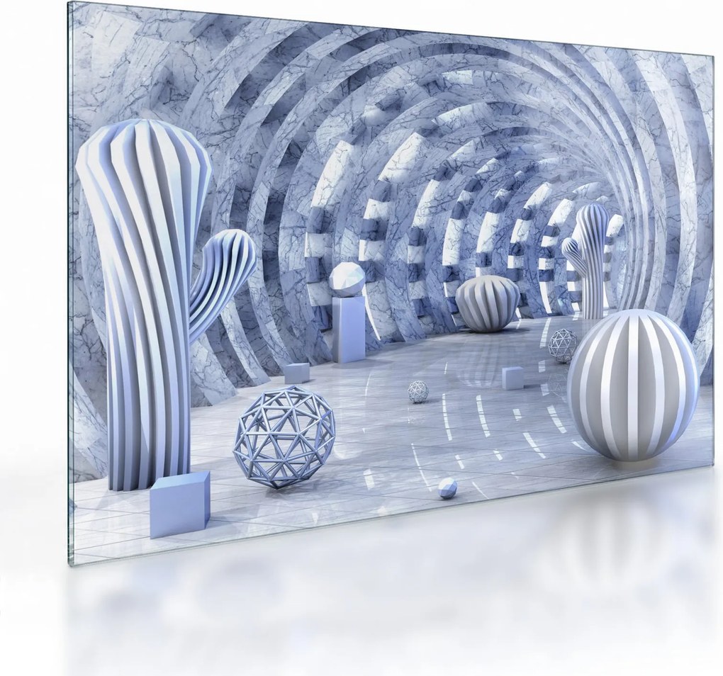 Tablou pe sticlă - 3D Abstract (70x50 cm)