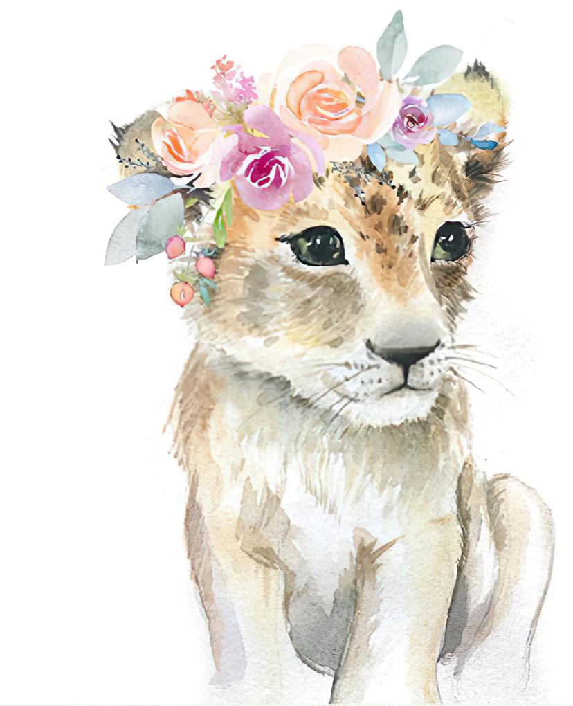 Set de tablouri pentru copii - Animale cu flori