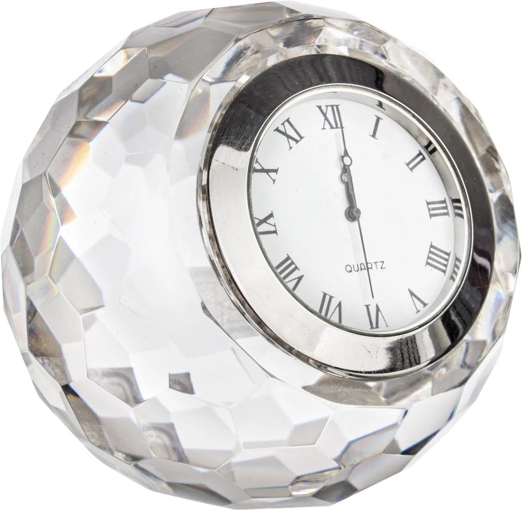 Ceas de masa din sticla Diamond Ø8x8h
