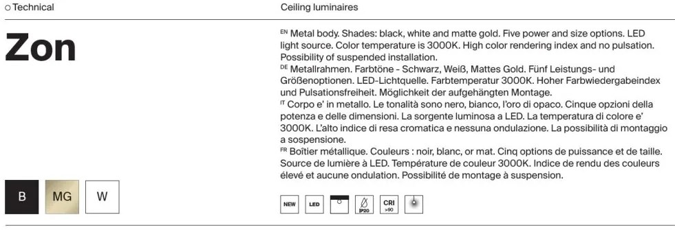 Mini Plafoniera LED design tehnic Zoom D-12cm 3000K auriu