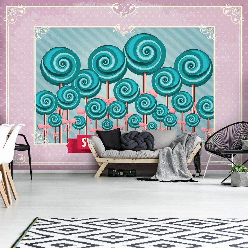 Fototapet - Sweet Pin Up Lollies (152,5x104 cm)