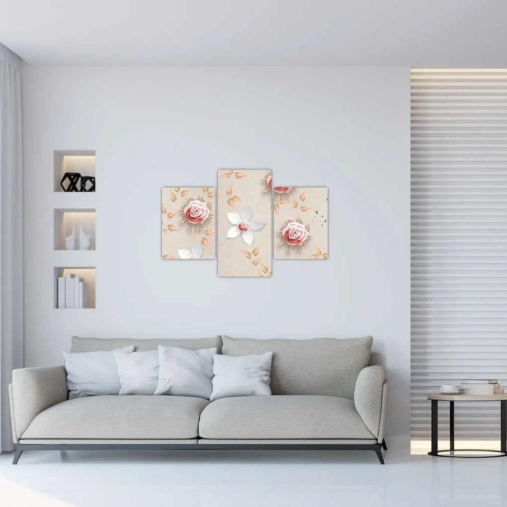 Tablou - Flori de trandafiri (90x60 cm)
