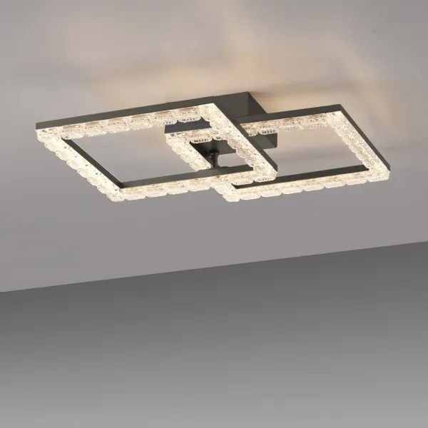JUST LIGHT. 14732-18 - Plafonieră LED GLITRA LED/17,5W/230V neagră