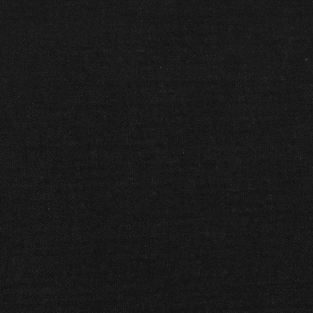 Cadru de pat, negru, 120x200 cm, material textil Negru, 35 cm, 120 x 200 cm