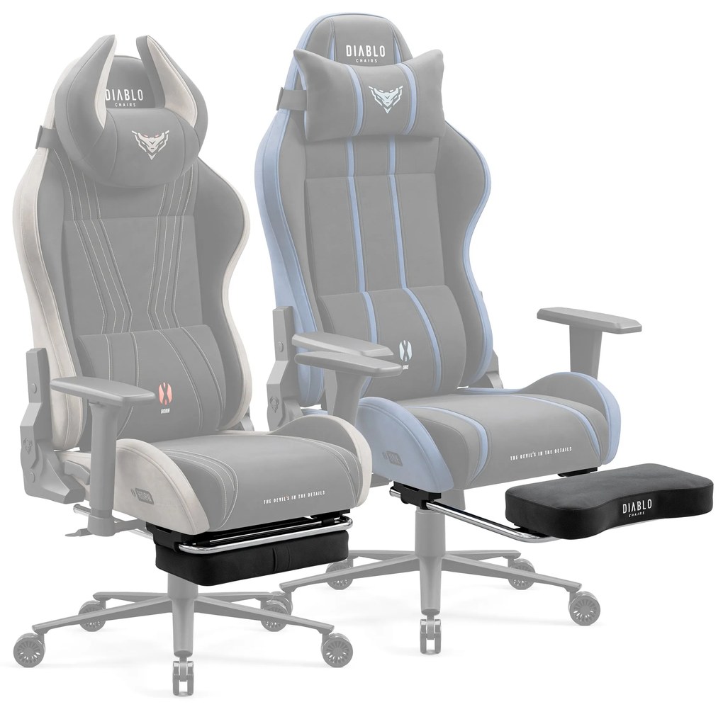 Suport de picioare din material pentru scaunele Diablo X-Horn 2.0 Camel Black, Diablo X-One 2.0 Night Blue