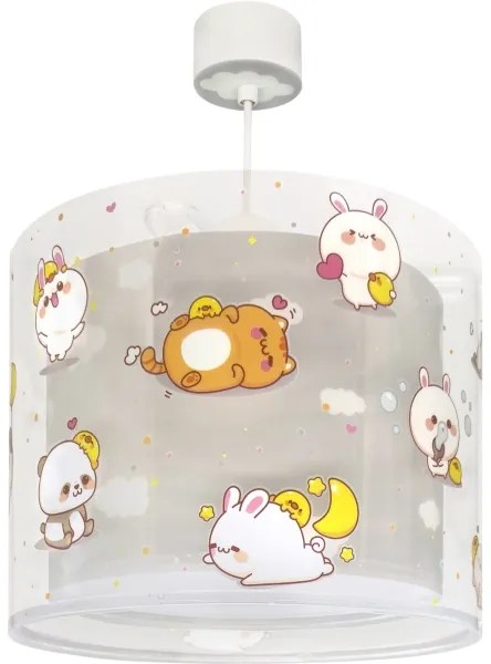 Dalber 41762E - Lustră pentru copii KAWAII FRIENDS 1xE27/15W/230V gri