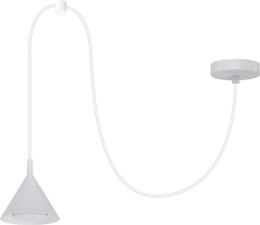 BRILAGI - LED Lustră suspendată pe cablu CONE SINGLE SPIDER 1xGX53/15W/230V albă