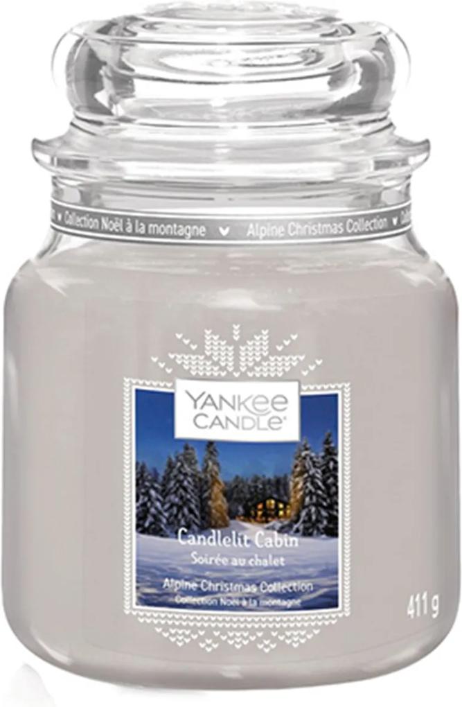 Yankee Candle gri parfumata lumanare Candlelit Cabin Classic mijlocie