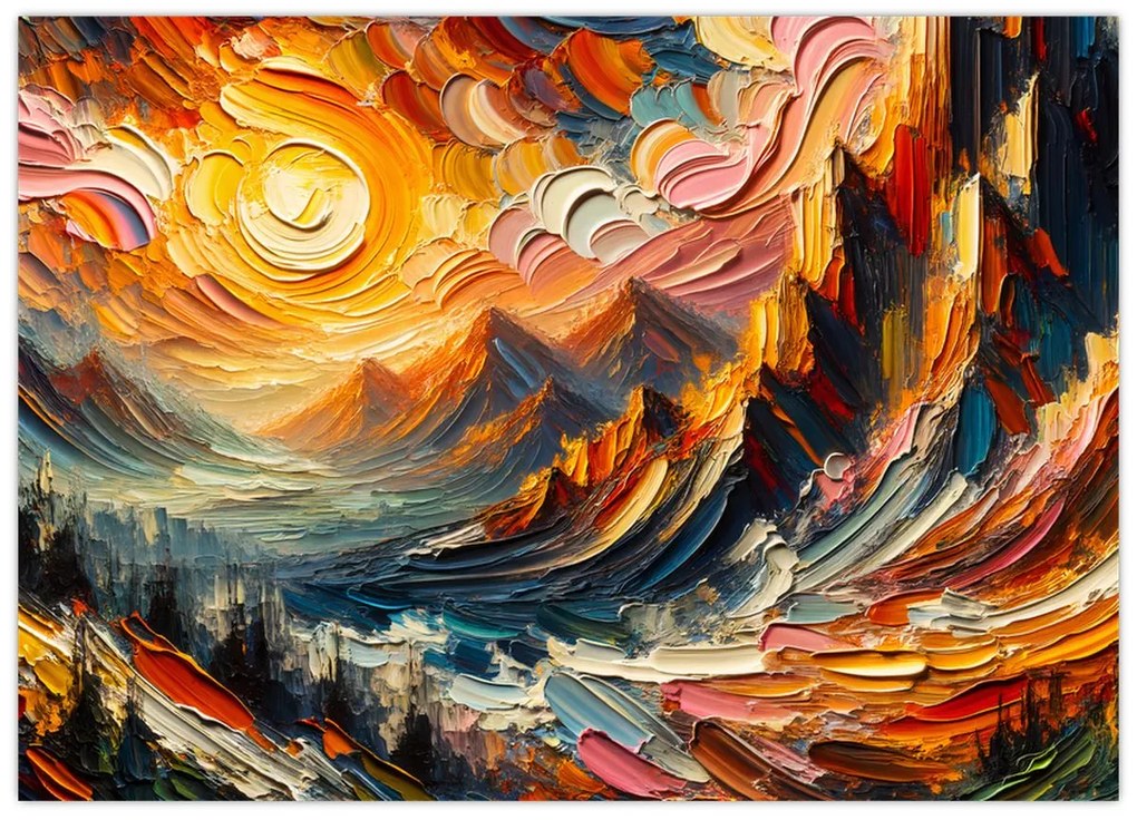 Tablou - Munte acoperit de soare (70x50 cm)