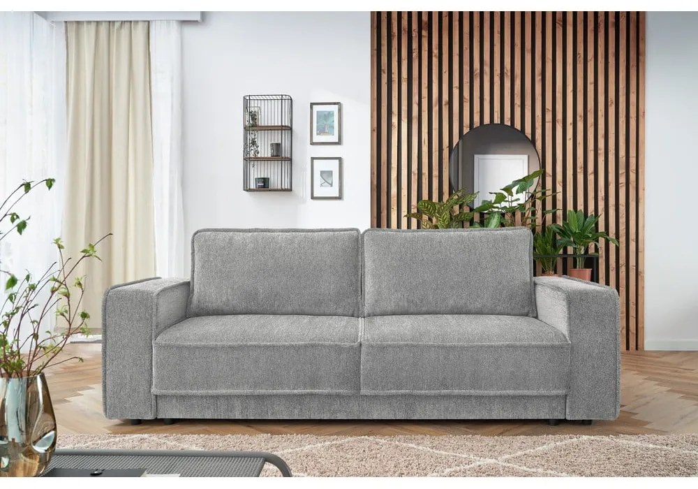 Canapea extensibilă gri deschis Emile - Bobochic Paris