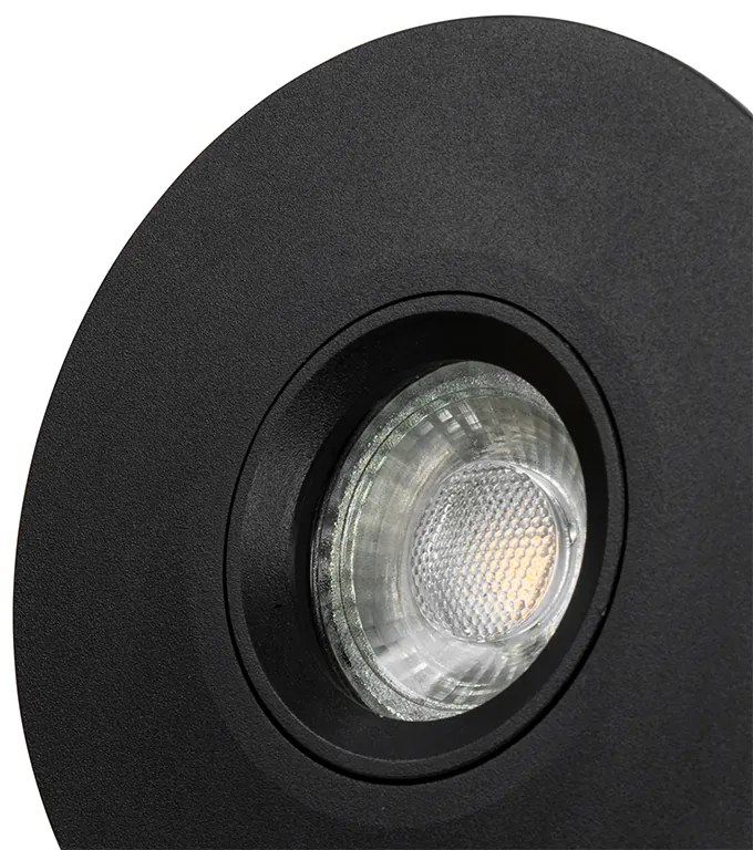 Set de 6 spoturi încastrate moderne negre 12 cm - Buco