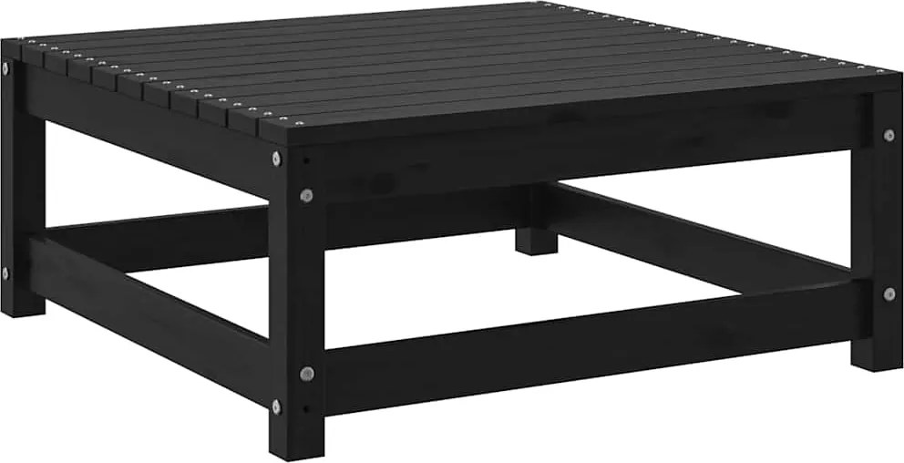 vidaXL Taburet de grădină, negru, 70x70x30 cm, lemn masiv de pin