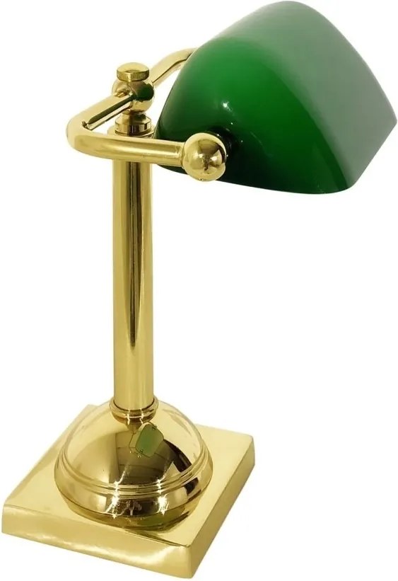 Lampa de birou din alama design clasic Compact Banker
